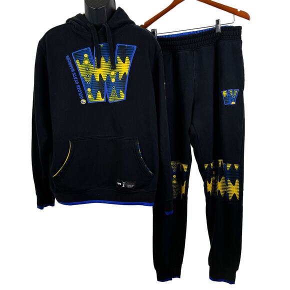 Golden State Warriors Two Hype Original 92s Team Kente Letter Jogger Set Size L - Picture 1 of 10